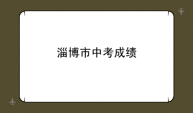 淄博市中考成绩